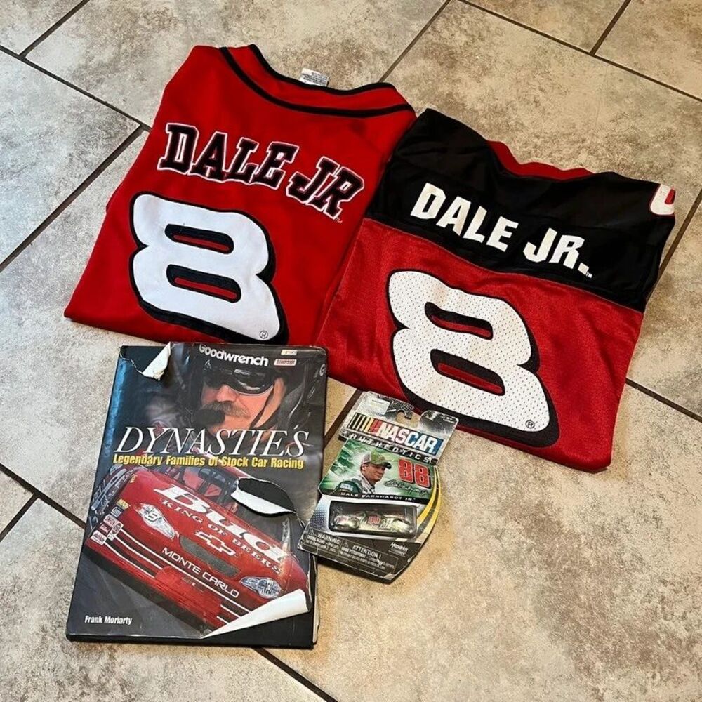 Dale Earnhardt Jr 8 Vintage Nascar Jersey Bundle Lot Winners Circle Book Car